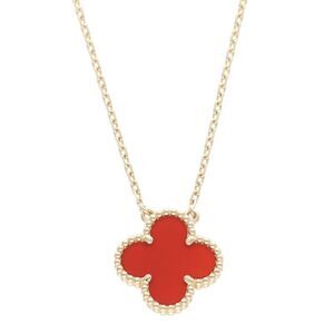 Van Cleef & Arpels Vcard38500 Vintage Alhambra 18K Yellow Gold Carnelian